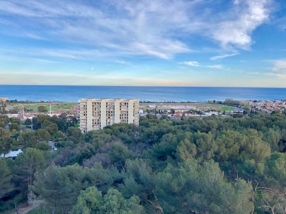 2-Room 60 M², Panoramic View, 2 Balconies, 50M Pool Cagnes-sur-Mer Zewnętrze zdjęcie